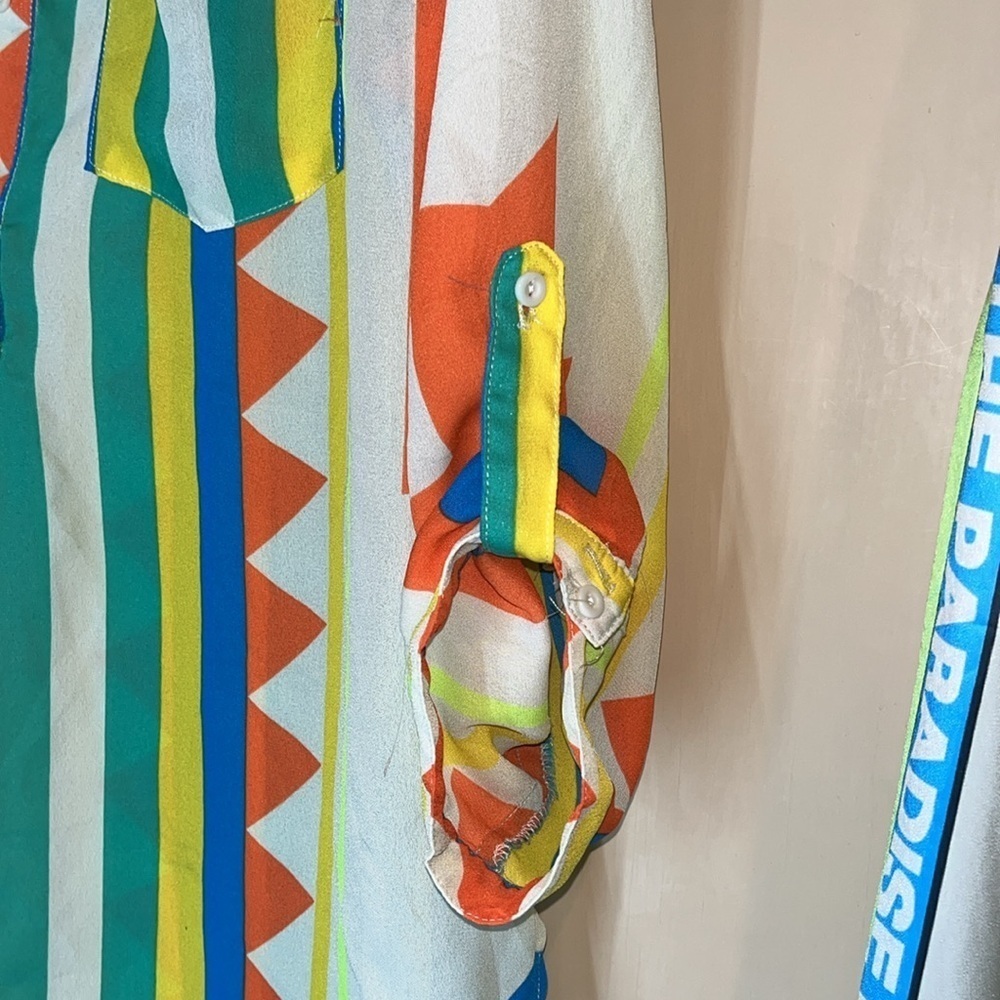 Paradise Inn palazzo pants and top bundle size medium & large. Preowned. - Picture 4 of 13